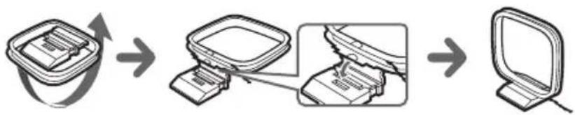 SONY PMC107L - Raccordement de l'antenne cadre MW/LW - 1