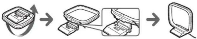 SONY PMC107L - Installieren der MW/LW-Ringantenne - 1