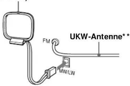 SONY PMC107L - Anschließen der Antennen - 1