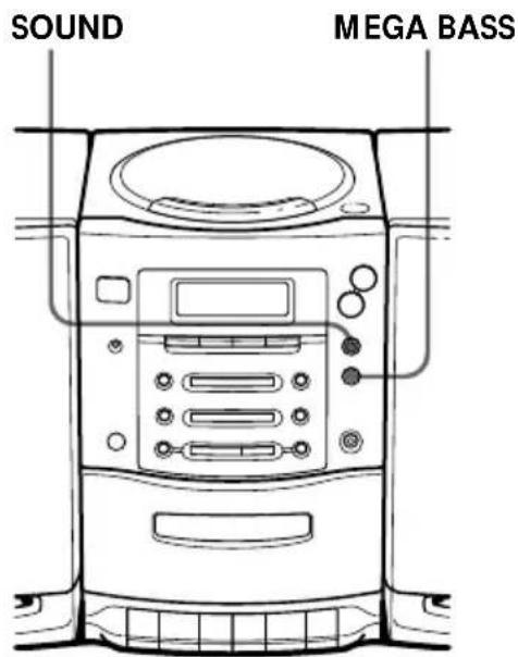 SONY PMC107L - Auswählen der Klangbetonung - 1