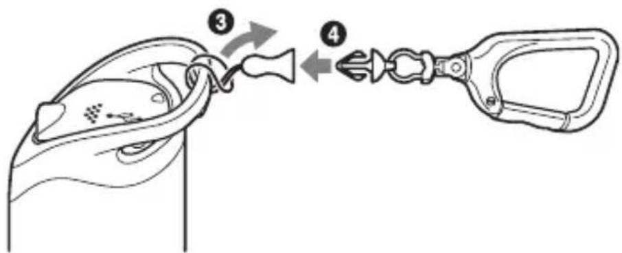 SONY GPSCS1KA - Attaching the carabiner - 2