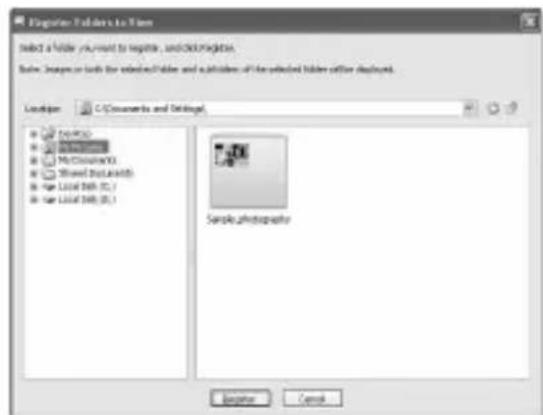 SONY GPSCS1KA - Cliquez sur l'icône sur l'écran principal ou choisissez [Register Folders to View] dans le menu [File]. - 1