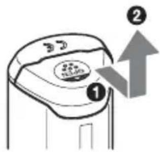 SONY GPSCS1KASP - Slide the battery cover. - 1