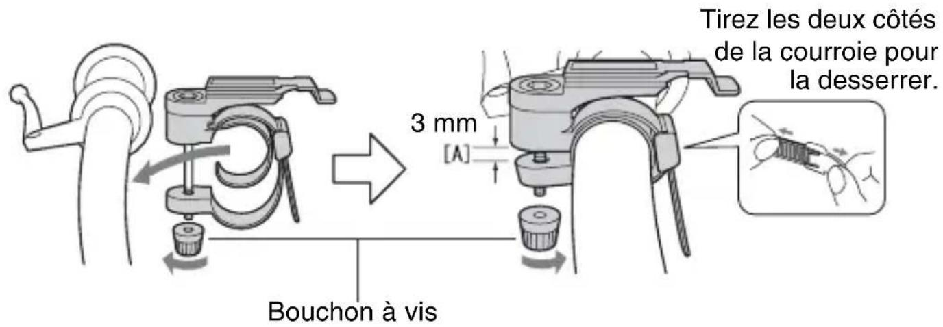 SONY GPSCS1KASP - Installation de l'unité GPS sur la poignée d'une bicyclette ou d'une moto en utilisant la monture - 1