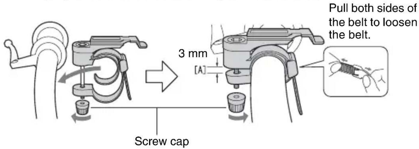 SONY GPSCS1KASP - Attach the bracket to the handle of the bicycle etc., following the procedure below. - 1