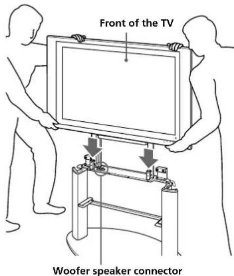 SONY SUPF3L - Place the TV on the Floating Stand. - 1
