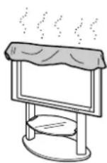 SONY SUPF3L - Blockieren Sie nicht die Lüftungsöffnung am Fernsehgerät. - 1