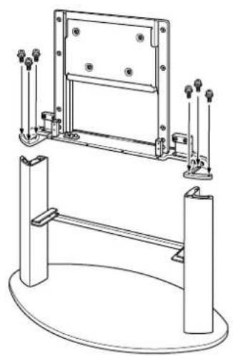 SONY SUPF3L - Posicione o painel traseiro nas colunas e fixe-o de ambos os lados com os parafusos de fixação do painel traseiro fornecidos. - 1