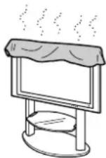 SONY SUPF3L - Do not cover the ventilation hole of the TV. - 1