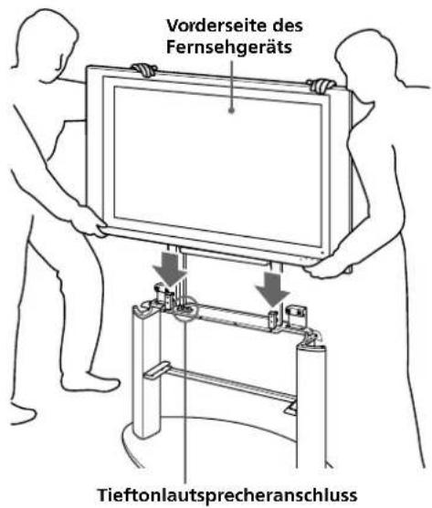SONY SUPF3L - Setzen Sie das Fernsehgerät auf den Glasständer. - 1