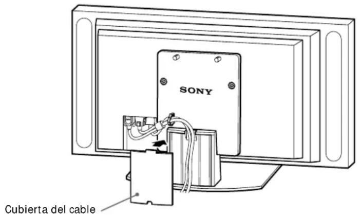 SONY SUP42T1 - Pase el cable de alimentacion y el cable del monitor atramés del soporte. - 4