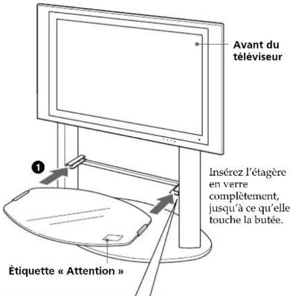 SONY SUPF3M - Montez l'étagère en verre. - 1