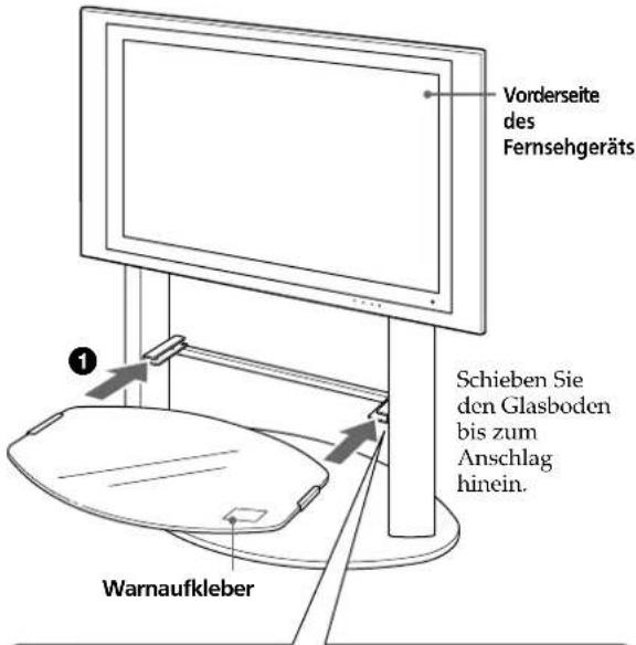 SONY SUPF3M - Bringen Sie den Glasboden an. - 1