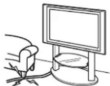 SONY SUPF3M - Achten Sie darauf, das Netzkabel und die Verbindungskabel nicht einzuklemen. - 1
