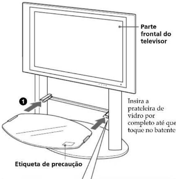 SONY SUPF3M - Fixação da prateleira de vidro. - 1
