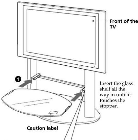 SONY SUPF3M - Attach the glass shelf. - 1