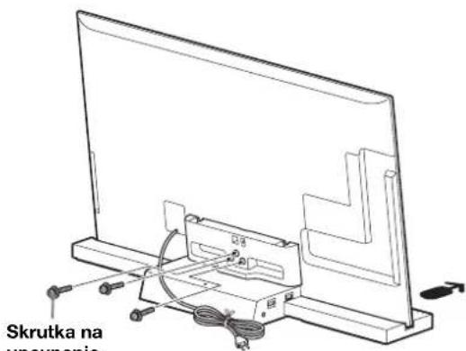 SONY SUB551S - Televízor a stojan na televízor zaistite tromi skrutkami na upevnenie stípika stojana na televízor (PSW5 × 16) (dodáva sa). - 1