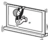 SONY SUB551S - Do not lean on or hang from the TV with the TV installed on the TV Stand. - 1