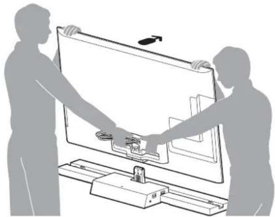 SONY SUB551S - Installare il televisore sul supporto per televisore. - 1