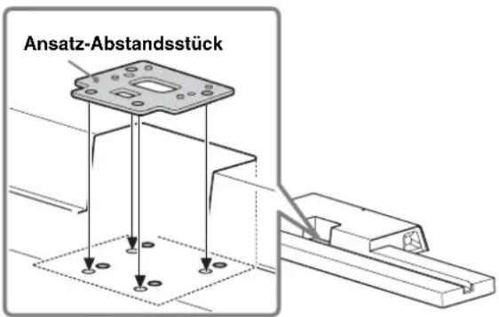 SONY SUB551S - Platzieren Sie das Ansatz-Abstandsstück auf dem Fernsehständer. - 1