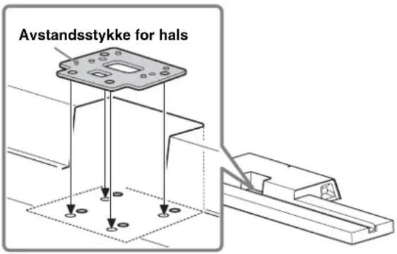 SONY SUB551S - Plasser avstandsstykket for halsen på TV-stativet. - 1