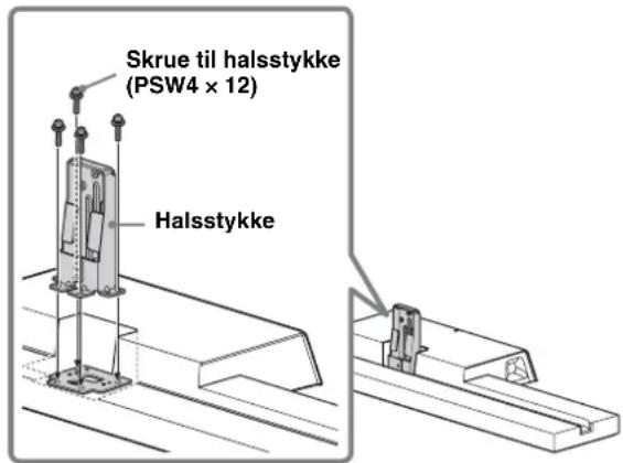 SONY SUB551S - Anbring afstandspladen til halsstykket på tv-bordet. - 2