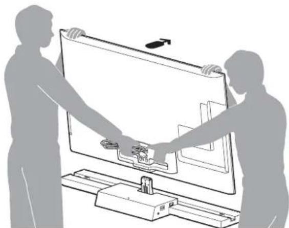 SONY SUB551S - Install the TV onto the TV Stand. - 1