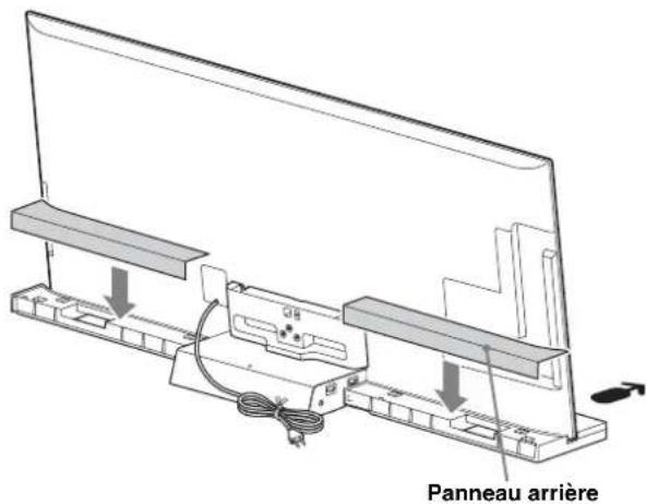 SONY SUB551S - Fixez le panneau arrière au support TV. (Pour le modèle SU-B551S seulement) - 1