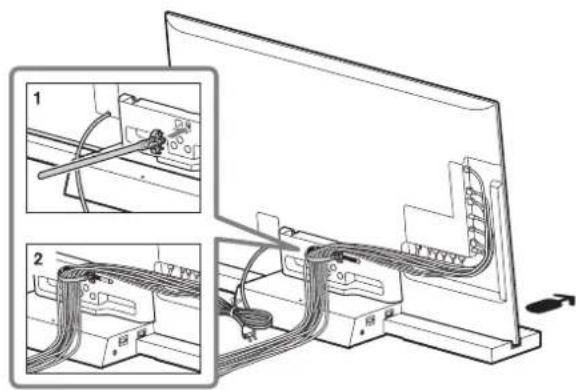 SONY SUB551S - Bündeln der Kabel. - 1