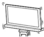 SONY SUB551S - Asigurați-vă că instalați suportul televizorului pe o suprafață stabilă. - 1