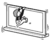 SONY SUB551S - No se apoye en el televisor ni se cuelgue de él cuando esté instalado en el soporte para TV. - 1