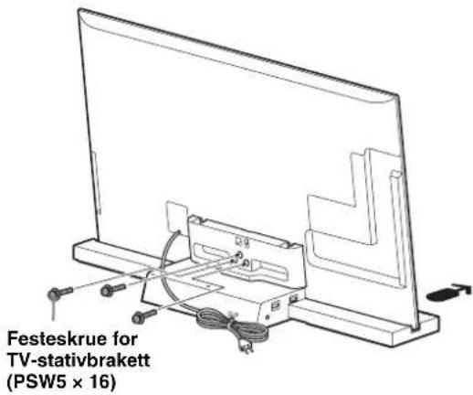 SONY SUB551S - Fest TV-en og TV-stativet med de tre festeskruene for TV-stativbraketten (PSW5 × 16) (medfølger). - 1