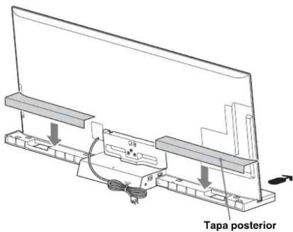 SONY SUB551S - Fije la tapa posterior al soporte para TV. (Sólo para el modelo SU-B551S) - 1