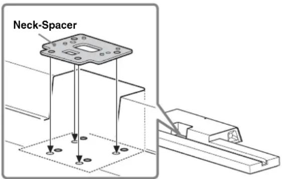 SONY SUB551S - Position the Neck-Spacer on the TV Stand. - 1