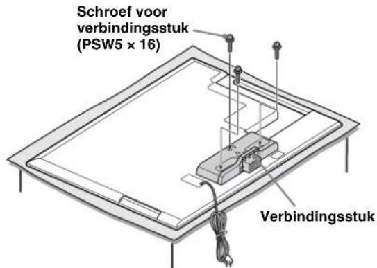 SONY SUB401S - Bevestig het bijgeleverde verbindingsstuk aan de achterzijde van de tv met de drie schroeven (PSW5 × 16) (bijgeleverd). - 1