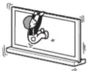 SONY SUB401S - Do not lean on or hang from the TV with the TV installed on the TV Stand. - 1