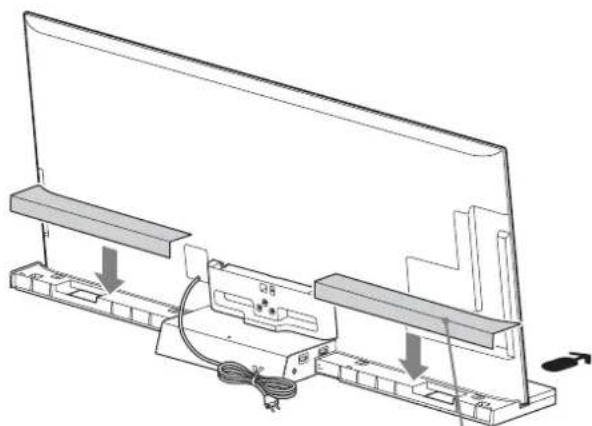 SONY SUB401S - Attach the Rear Cover to the TV Stand. (For SU-B551S model only) - 1