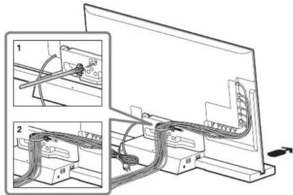 SONY SUB401S - Cómo pasar los cables. - 1