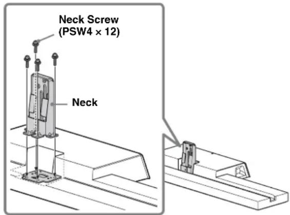 SONY SUB401S - Position the Neck-Spacer on the TV Stand. - 2