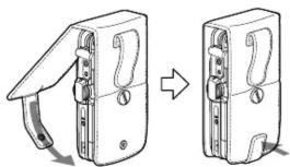 SONY CKLPCMD50 - Utilisation de l'étui de transport comme support (©) - 2