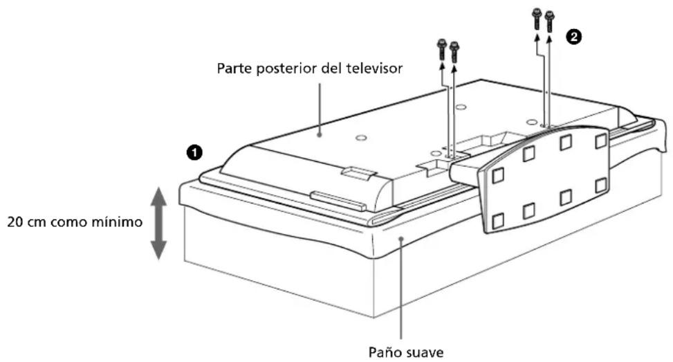 SONY SUPF2 - Retire el soporte de sobremesa del televisor. - 1