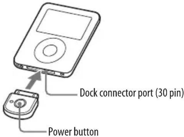 SONY TMRBT8iP - Connecting to an iPod - 1
