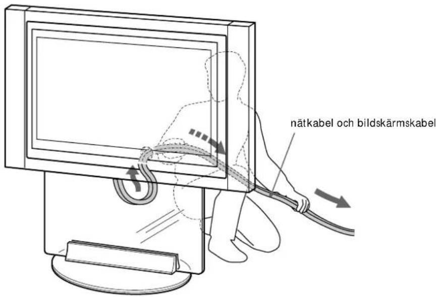 nätkabel och bildskärmskabel