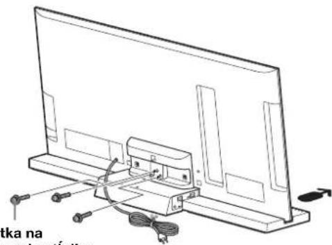 SONY SUB400S - Televizor a stojan na televízor zaistite tromi skrutkami na upevnenie stipika stojana na televízor (PSW5 × 16) Čierne (dodáva sa). - 1