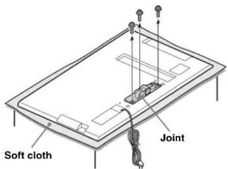 SONY SUB400S - Remove the screws from the Joint on the rear of the TV. - 1