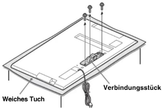 SONY SUB400S - Entfernen Sie die Schrauben vom Verbindungsstück an der Rückseite des Fernsehgeräts. - 1