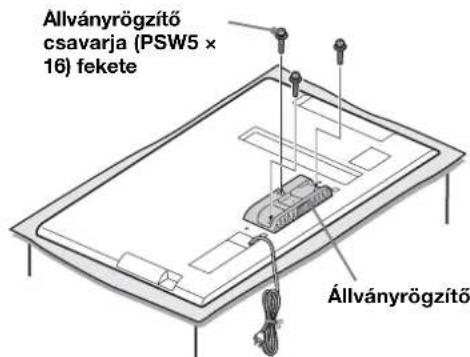 SONY SUB400S - A mellekelt allvanyrogzitot a harom csavarral (PSW5 × 16) fekete (mellekelve) rogzitse a TV hátuljára. - 1