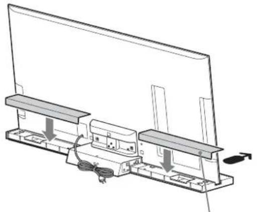 SONY SUB400S - Atasa ti capacul din spate la suportul televizorului. (Numai pentru modelul SU-B550S) - 1