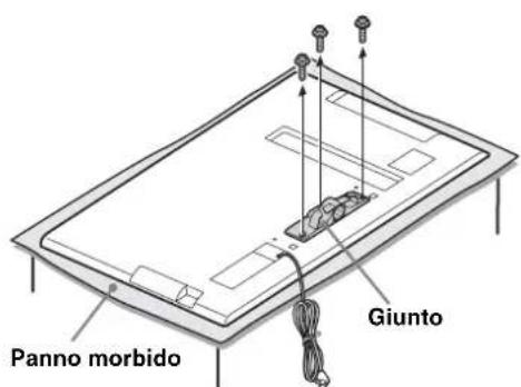 SONY SUB400S - Rimuovere le viti dal giunto nella parte posteriori del teilevisore. - 1