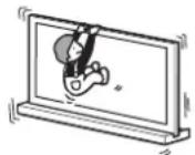 SONY SUB400S - Do not lean on or hang from the TV with the TV installed on the TV Stand. - 1
